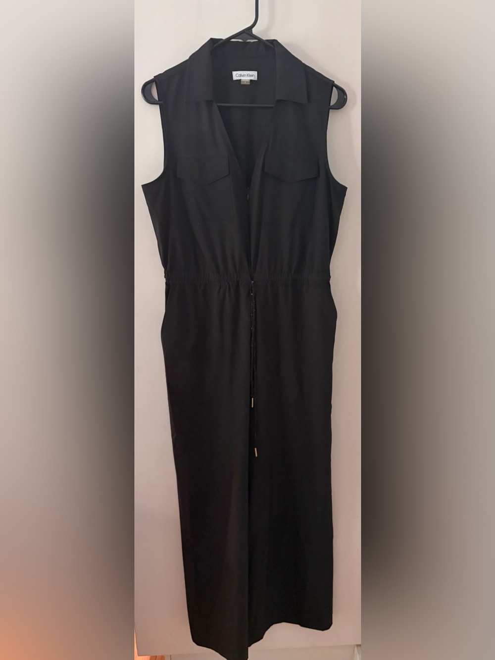 Calvin Klein Black Sleeveless Jumpsuit